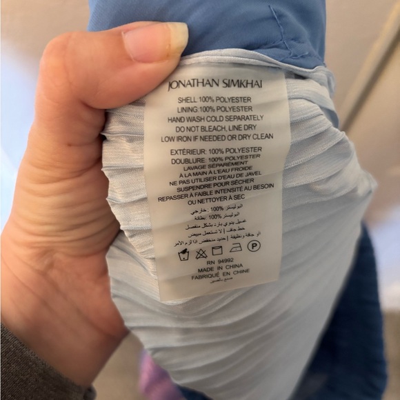 Jonathan Simkhai Dante Ombre Blue and Pink Wide Leg Pants - Picture 7 of 7